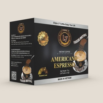 Cà phê hòa tan đen AMERICANO ESPRESSO - SẤY LẠNH